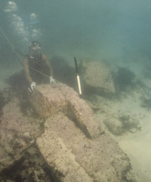 The Archeological findings of a Dock Near the banks of Dwarka