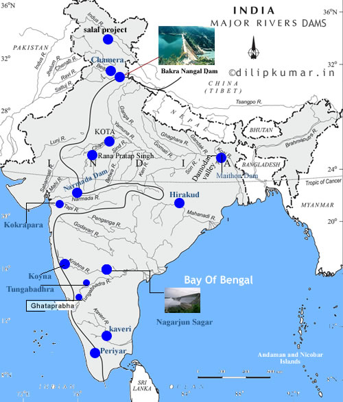 Major Rivers And Dams In India Map Map Of World | Images and Photos finder